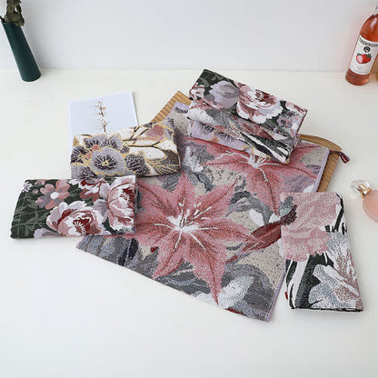 Ownkoti Luxuriöses, saugfähiges Küchenhandtuch aus Baumwolle mit Blumenmuster - image 4