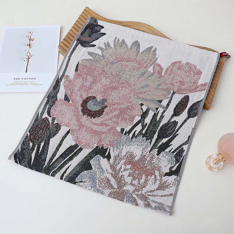Ownkoti Luxuriöses, saugfähiges Küchenhandtuch aus Baumwolle mit Blumenmuster - image 7
