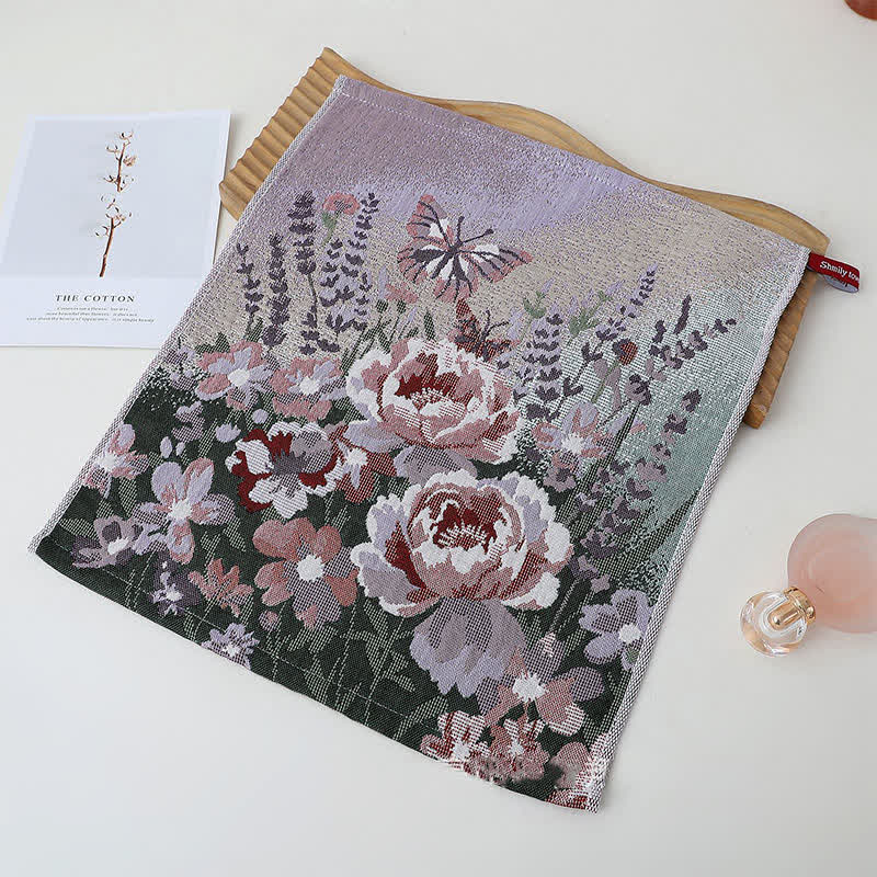 Ownkoti Luxuriöses, saugfähiges Küchenhandtuch aus Baumwolle mit Blumenmuster - image 10