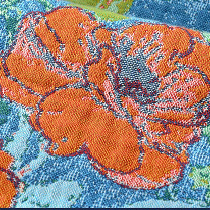 Ownkoti Künstlerische Baumwollgaze-Decke mit Blumen- und Vogelmuster - image 6