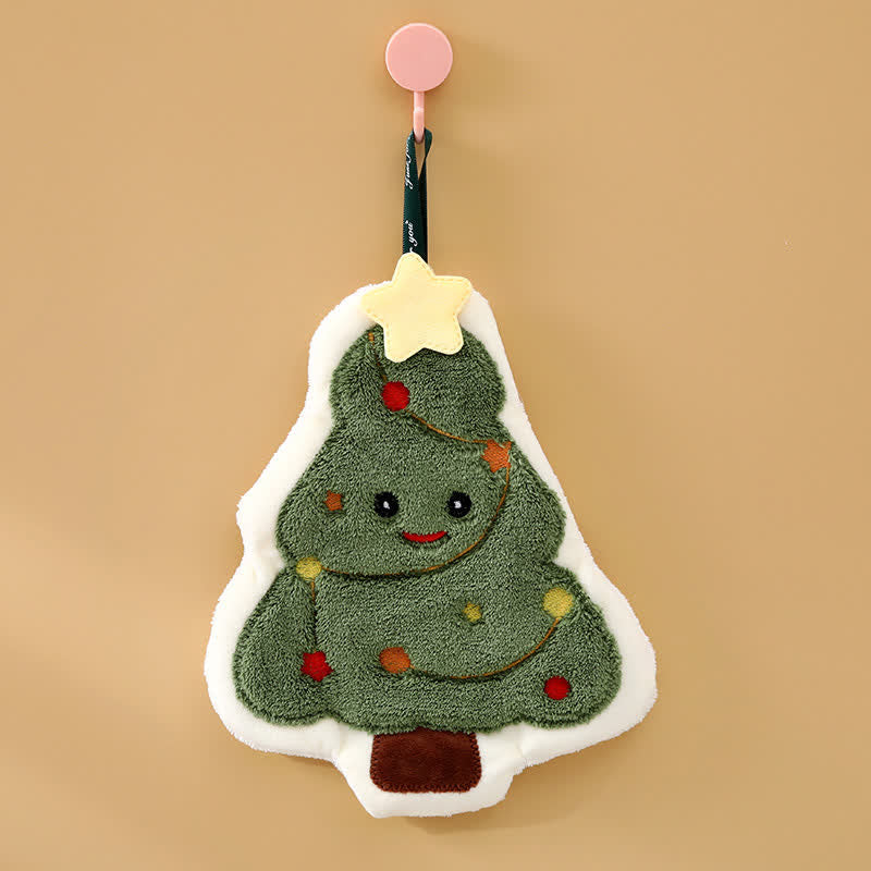 Ownkoti Weihnachts-Hängehandtücher für Küche und Bad - Weihnachtsbaum - 4 Stück - 8" x 12" - image 6