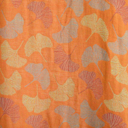 Ownkoti Kimono-Bademantel aus Baumwolle mit orangefarbenem Ginkgoblatt - image 7