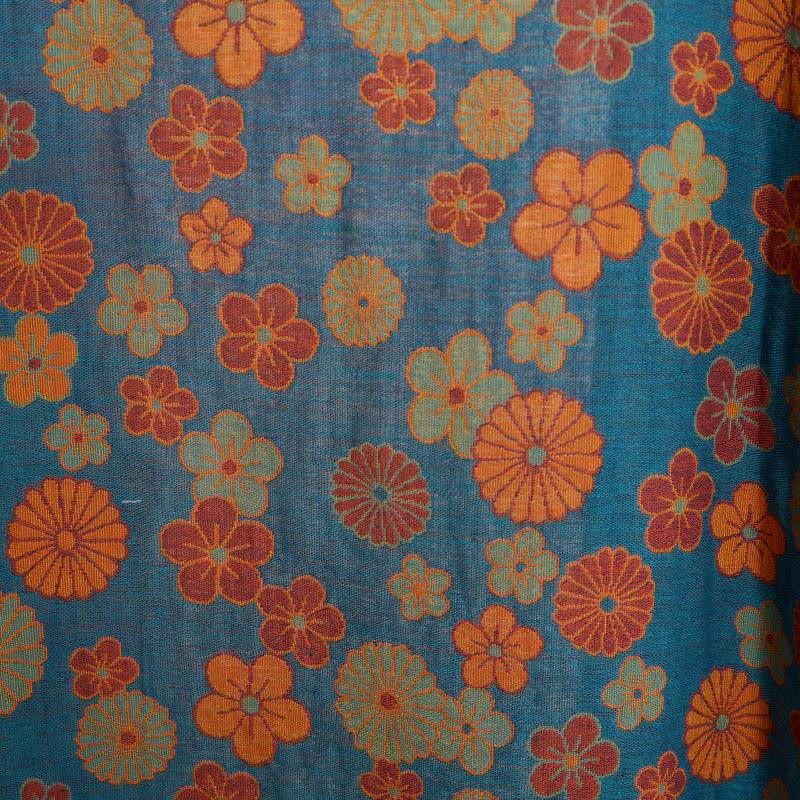 Ownkoti Vintage Kimono-Bademantel aus Baumwolle mit floralem Jacquardmuster - image 6