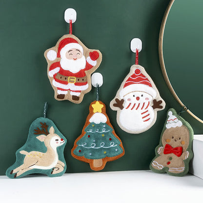 Ownkoti Weihnachts-Handtücher, ultraweich und saugfähig - 5 Muster - 5 Stück - 8" x 10" - image 0