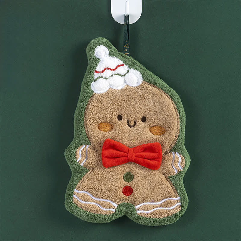 Ownkoti Weihnachts-Handtücher, ultraweich und saugfähig - Lebkuchenmann - 4 Stück - 8" x 10" - image 8