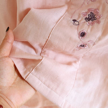 Ownkoti Loungewear-Set im orientalischen Stil mit Blumenstickerei - image 10