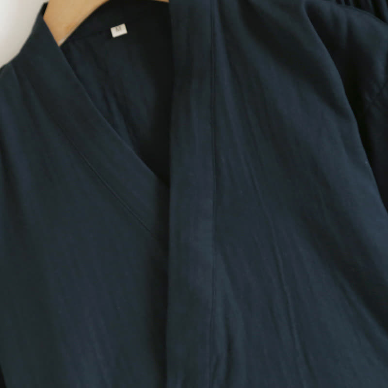 Ownkoti Unisex Kimono Loungewear-Set aus einfarbiger Baumwolle - image 10