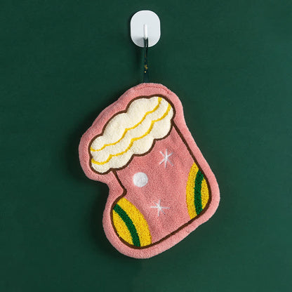 Ownkoti Schnelltrocknende Handtücher mit Weihnachtsmotiven - Socke - 4 Stück - image 9