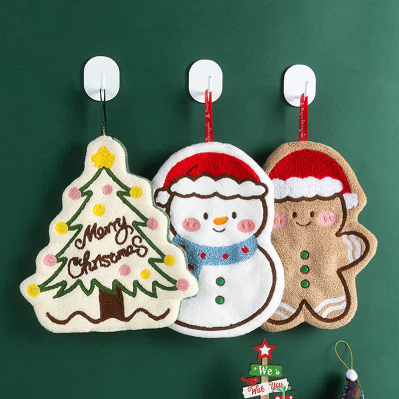 Ownkoti Schnelltrocknende Handtücher mit Weihnachtsmotiven - image 1