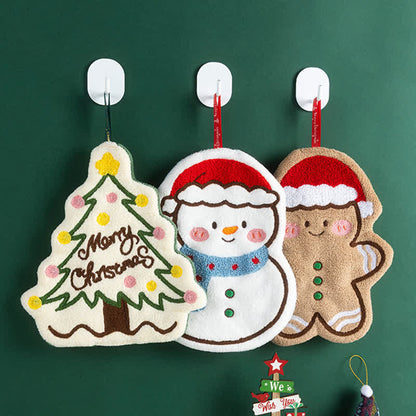 Ownkoti Schnelltrocknende Handtücher mit Weihnachtsmotiven - image 1