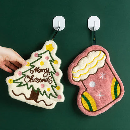 Ownkoti Schnelltrocknende Handtücher mit Weihnachtsmotiven - image 2