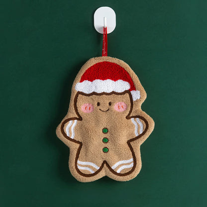 Ownkoti Schnelltrocknende Handtücher mit Weihnachtsmotiven - Lebkuchenmann - 4 Stück - image 6
