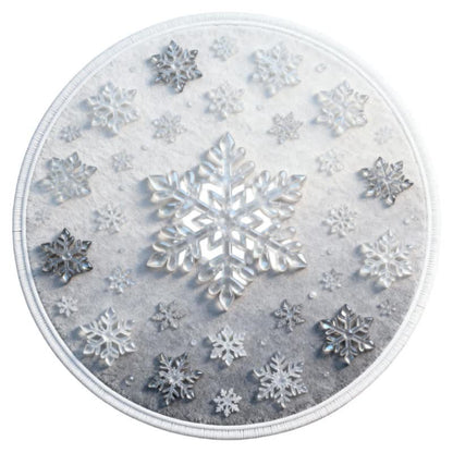 Ownkoti Weihnachtsteppich mit Schneeflocken-3D-Effekt - image 4