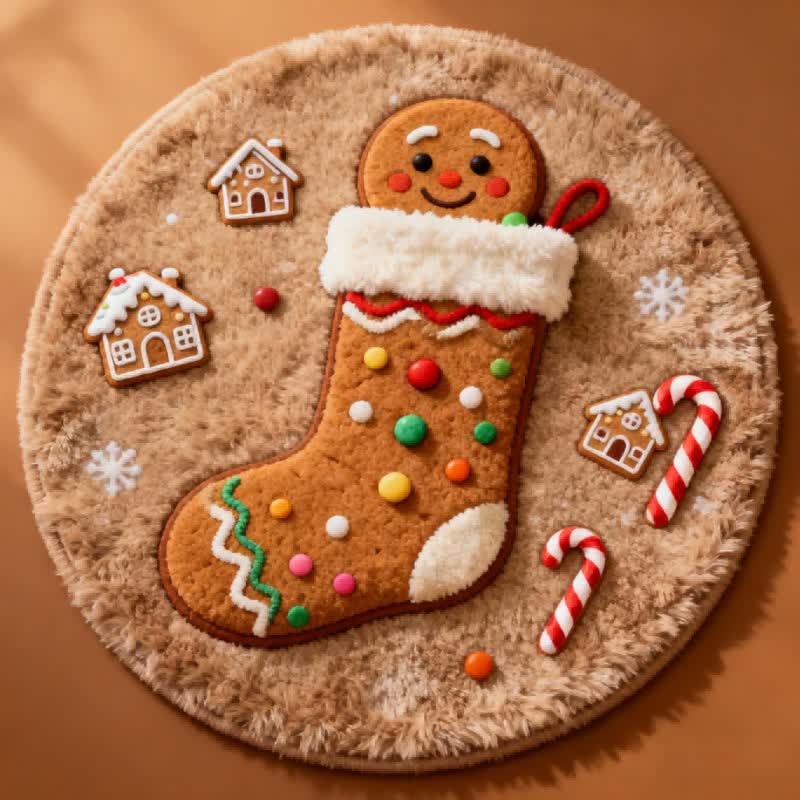 Ownkoti Kreativer Weihnachtsstrumpf-Teppich mit 3D-Effekt - image 6