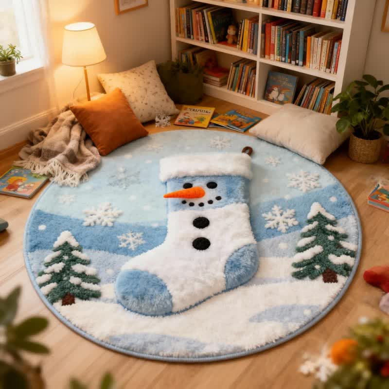 Ownkoti Kreativer Weihnachtsstrumpf-Teppich mit 3D-Effekt - image 1