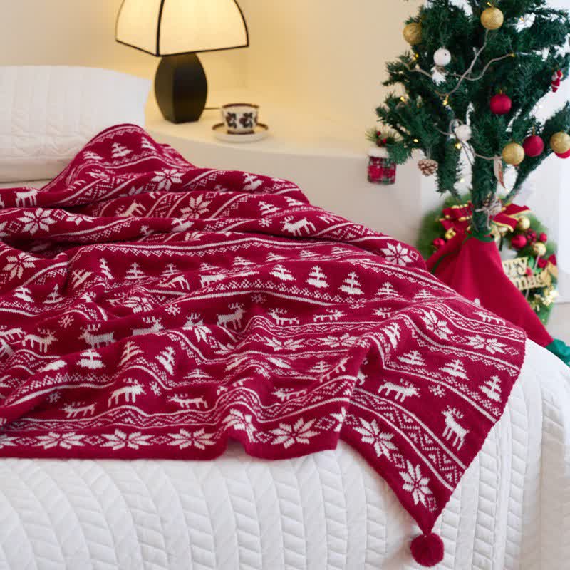 Ownkoti Weihnachtsstrickdecke - B - 150cm x200cm - image 4