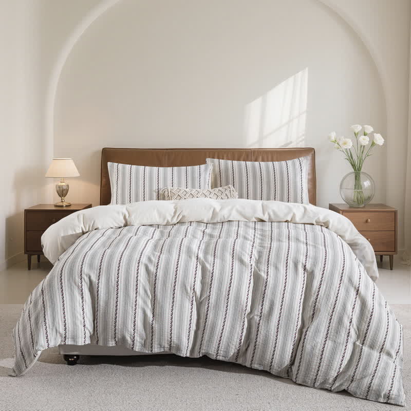 Ownkoti Fairycore Bettwäsche-Set aus bestickter Baumwolle (3-teilig) - image 1