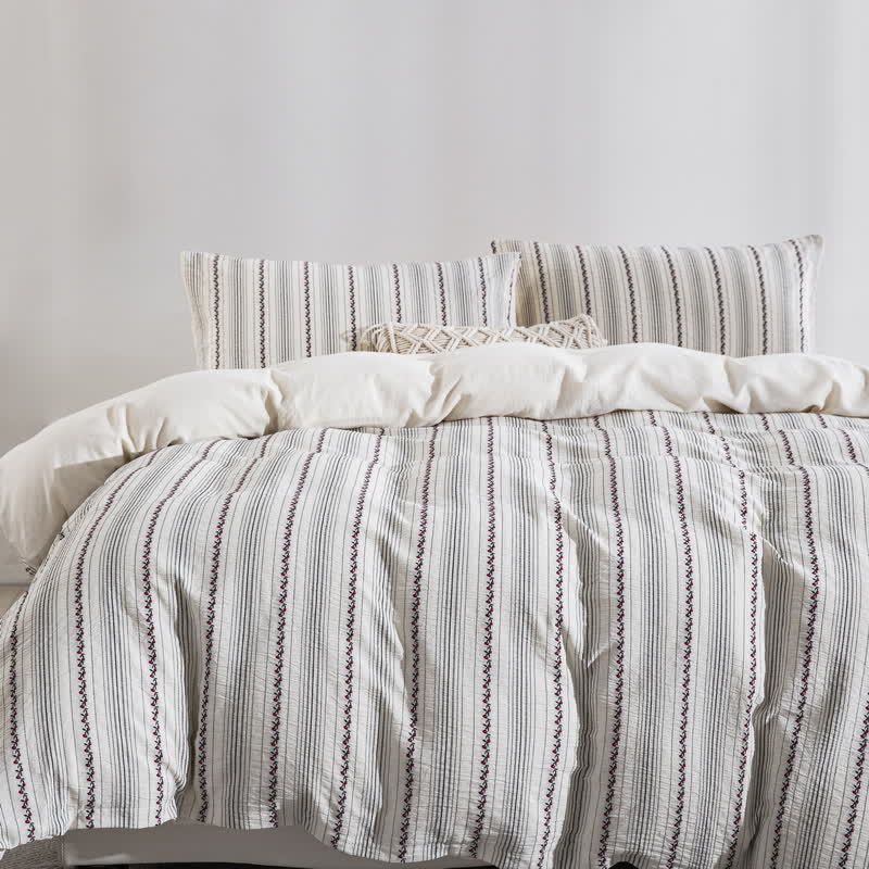 Ownkoti Fairycore Bettwäsche-Set aus bestickter Baumwolle (3-teilig) - Cal King - image 0