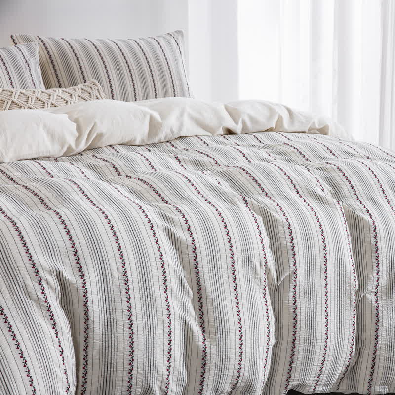 Ownkoti Fairycore Bettwäsche-Set aus bestickter Baumwolle (3-teilig) - image 2