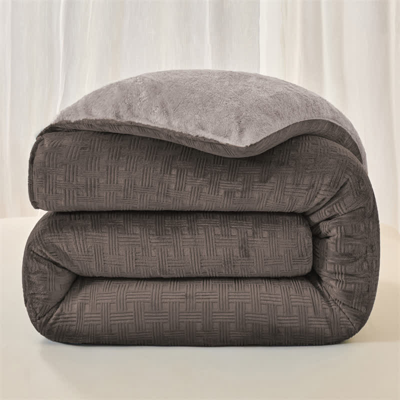 Ownkoti Plüsch-Waffelstruktur-Sherpa-Decke - image 15