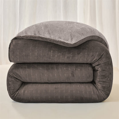 Ownkoti Plüsch-Waffelstruktur-Sherpa-Decke - image 15