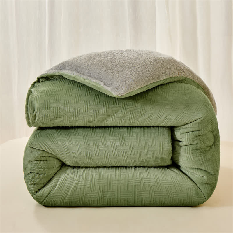Ownkoti Plüsch-Waffelstruktur-Sherpa-Decke - image 11