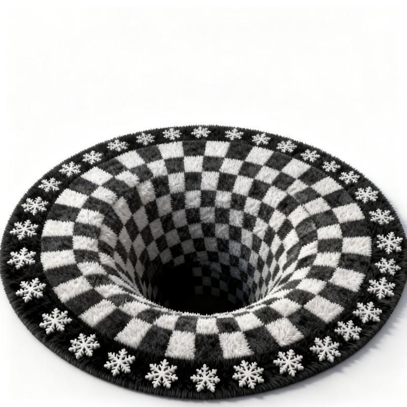Ownkoti Black Hole 3D-karierter Teppich - A - 140 cm x 140 cm - image 6