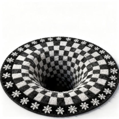 Ownkoti Black Hole 3D-karierter Teppich - A - 140 cm x 140 cm - image 6