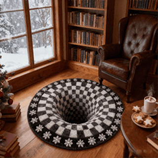 Ownkoti Black Hole 3D-karierter Teppich - image 0