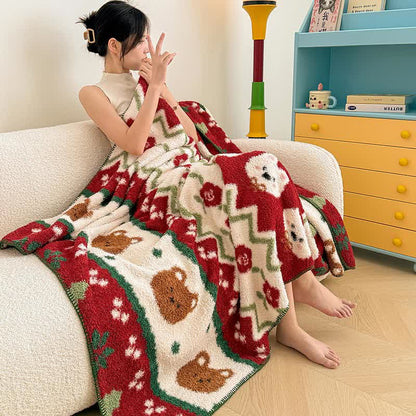 Ownkoti Festliche Kuscheldecke mit niedlichen Tiermotiven - image 2