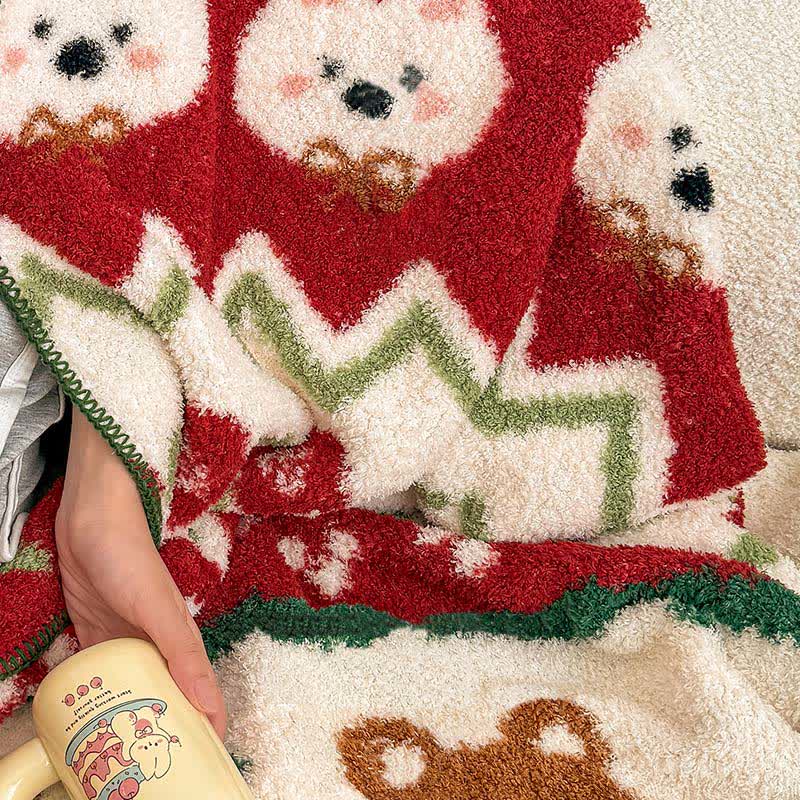 Ownkoti Festliche Kuscheldecke mit niedlichen Tiermotiven - image 4
