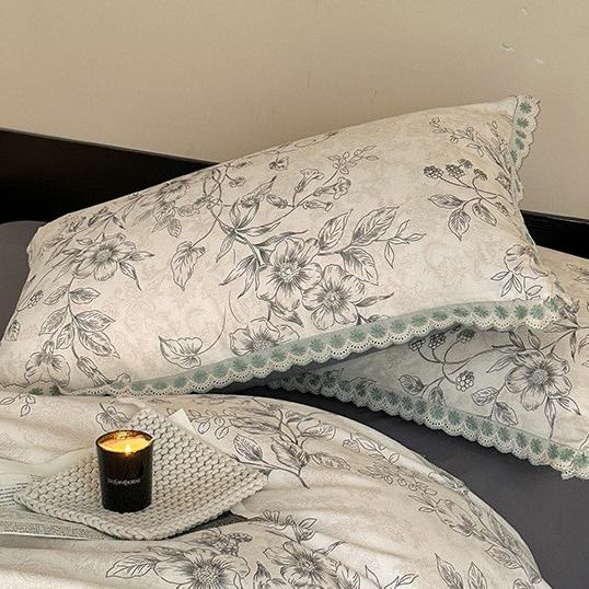 Ownkoti Bettwäsche aus reiner Baumwolle im Vintage-Stil mit botanischen Motiven - image 10