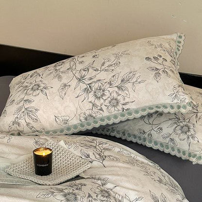 Ownkoti Bettwäsche aus reiner Baumwolle im Vintage-Stil mit botanischen Motiven - image 10