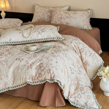 Ownkoti Bettwäsche aus reiner Baumwolle im Vintage-Stil mit botanischen Motiven - image 15
