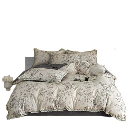 Ownkoti Bettwäsche aus reiner Baumwolle im Vintage-Stil mit botanischen Motiven - image 11