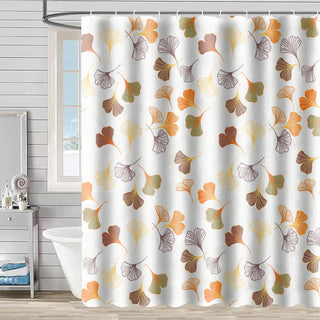 Eleganter Duschvorhang mit Ginkgoblatt-Motiv - A - 230cm x 180cm - image 0