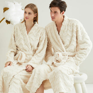 Unisex-Bademantel aus gewelltem Plüsch - image 0