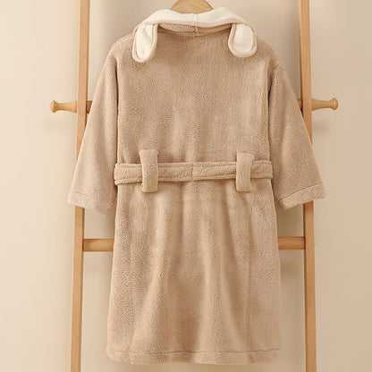 Passender Familienbademantel aus einfarbigem Plüsch - image 17