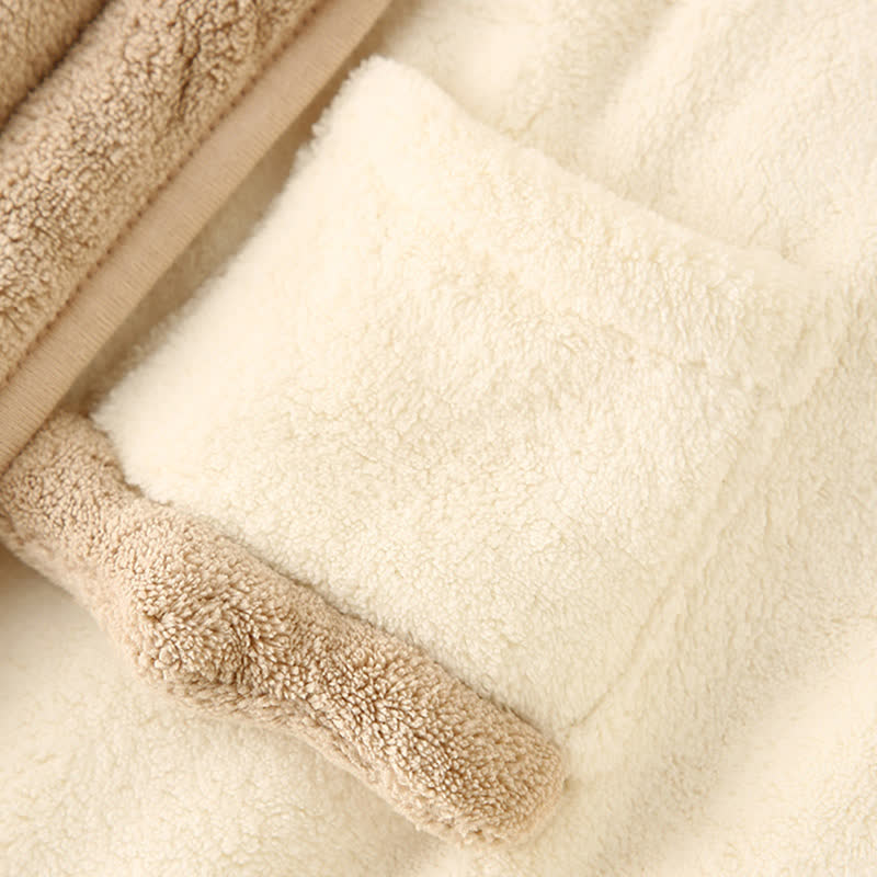 Passender Familienbademantel aus einfarbigem Plüsch - image 9