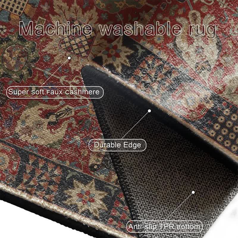 Ownkoti Vintage Perser-Rechteck-Waschbarer Teppich - image 6