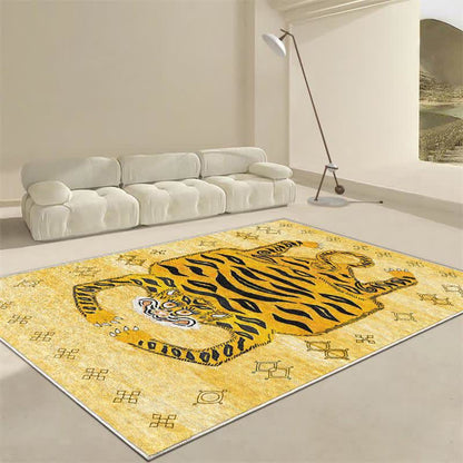 Ownkoti Ethnischer tibetischer Tiger-Rechteckteppich - image 3