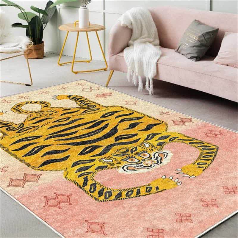 Ownkoti Ethnischer tibetischer Tiger-Rechteckteppich - image 21