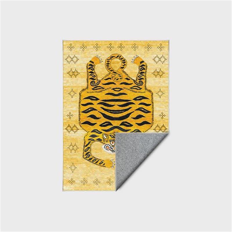 Ownkoti Ethnischer tibetischer Tiger-Rechteckteppich - image 5