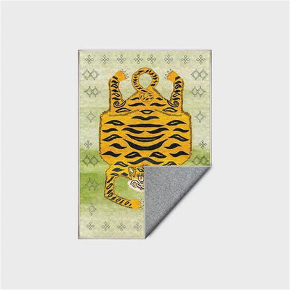 Ownkoti Ethnischer tibetischer Tiger-Rechteckteppich - image 11