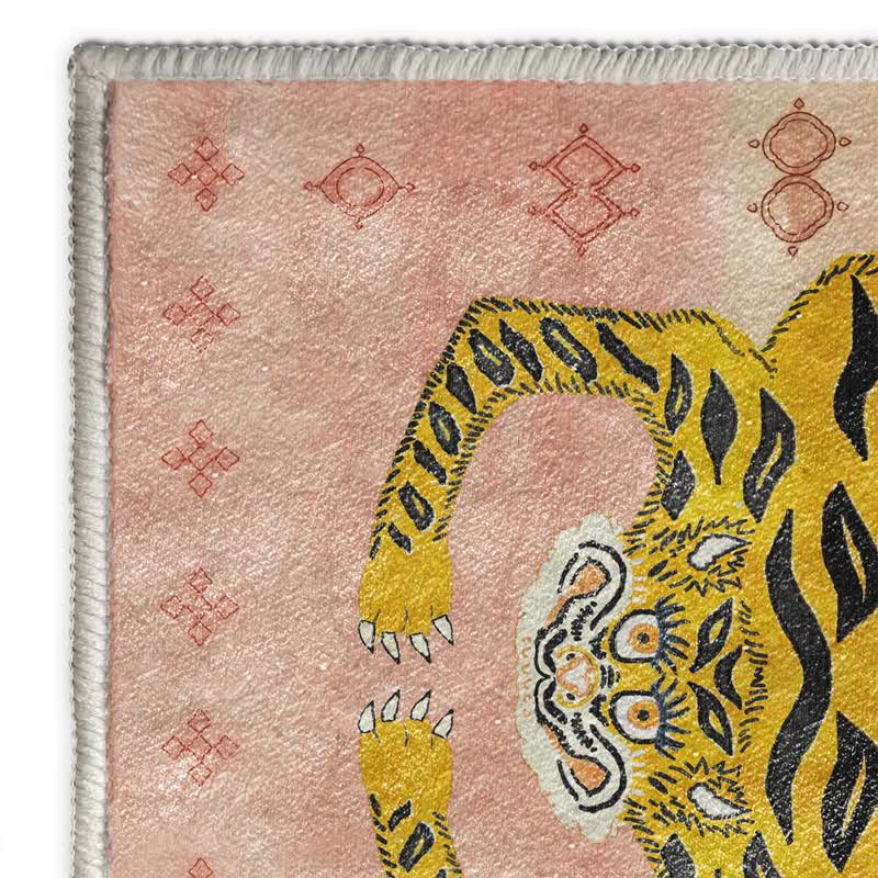Ownkoti Ethnischer tibetischer Tiger-Rechteckteppich - image 23