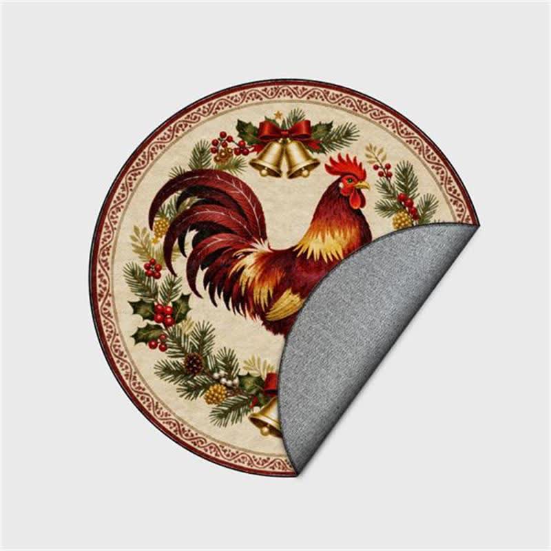 Ownkoti Weihnachts-Hahn-Runder rutschfester Teppich - image 10