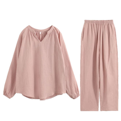 Minimalistisches Loungewear-Set aus Baumwolle mit V-Ausschnitt - image 7