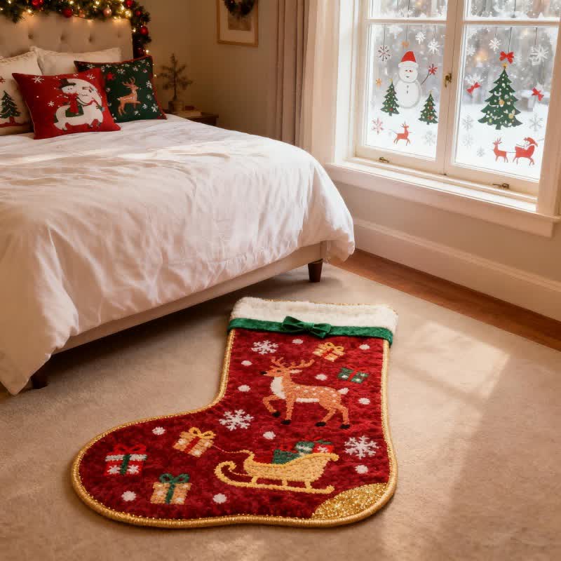 Weihnachtlicher, strumpfförmiger Teppich - image 1