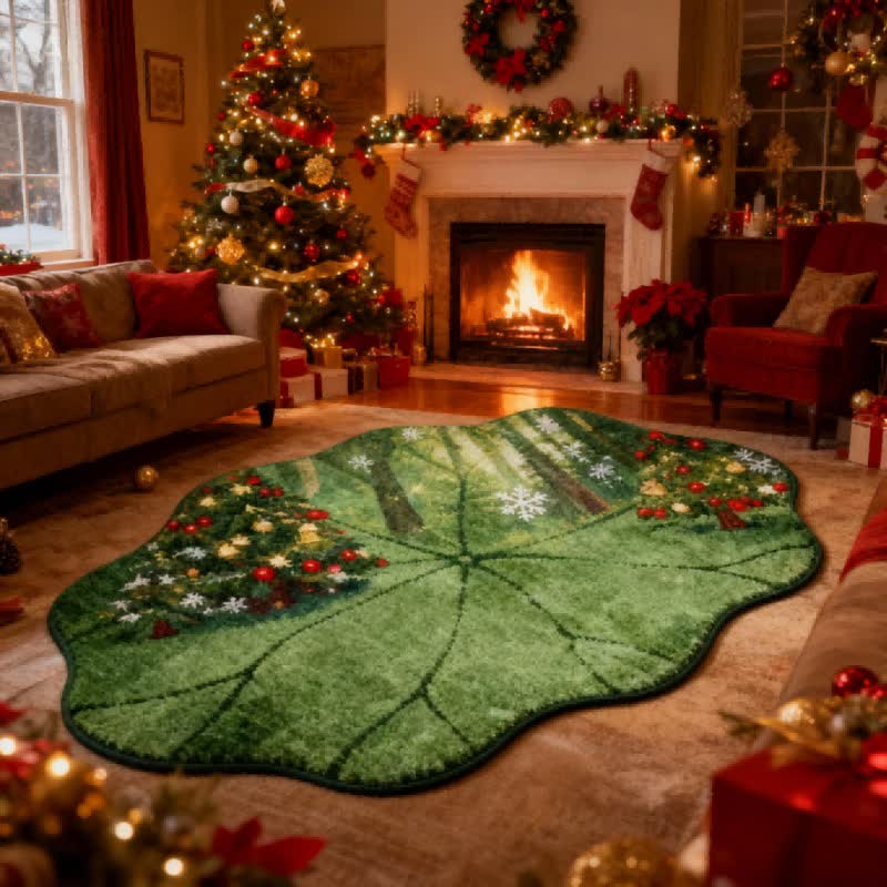 Weihnachtsbaumteppich in Form eines Lotusblatts - image 2