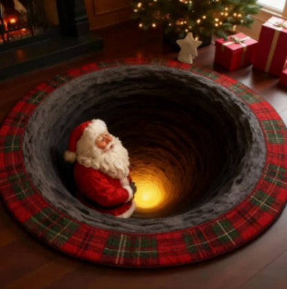 Weihnachtsmann-Karo-Teppich mit 3D-Effekt - image 2